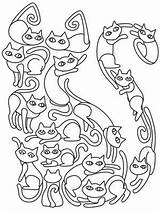 Coloring Cat Pages Cats Embroidery Urban Threads Pattern Urbanthreads Awesome Unique Designs Patterns sketch template