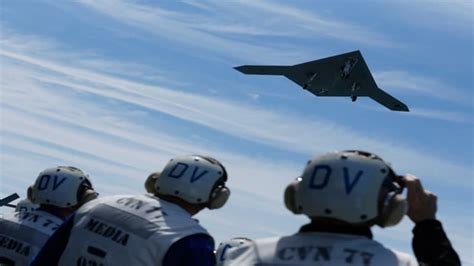 navy launches stealth drone    aviation history world news