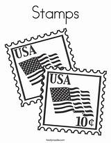 Coloring Office Post Pages Stamps Usa Stamp Postal Print Clipart Printable Color Kids Flags Service Noodle Template Christmas Twistynoodle Favorites sketch template