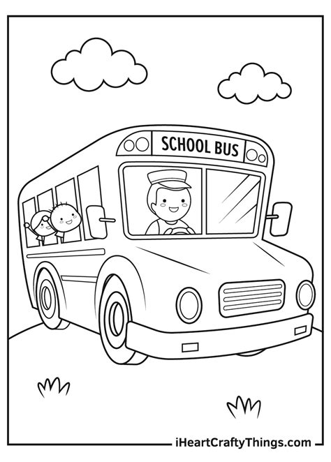 school bus coloring pages updated