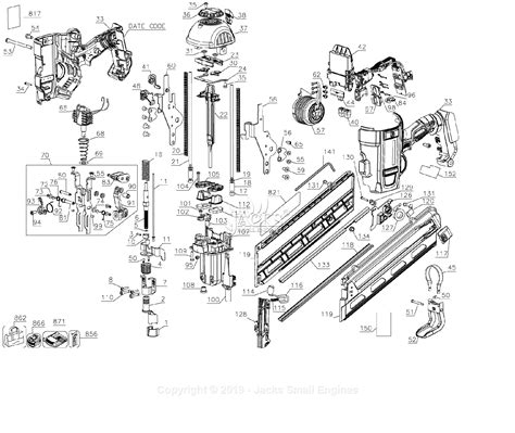 dewalt dcnb type  parts diagram  default