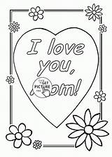 Coloring Pages Mom Mother Kids Mothers Colouring Printable Choose Board Valentine sketch template