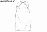 Cape Draw Cloak Easy Lines Clear Outlines Folds Example Making Help Their Some Add sketch template