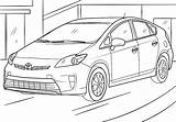 Toyota Coloring Prius Pages Camry Panel Drawing Cars Supercoloring Printable Rocker Color Print sketch template