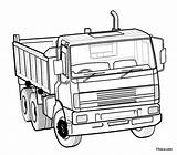 Coloring Lorry Dumper Forestier Colorear Pitara Camiones Tracteur Buzz2000 Readability Vu sketch template