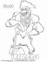 Ice Age Coloring Pages Captain Colouring Gutt Shira Ellie Shera Continental Drift Character Printable Popular Print Movie Books sketch template