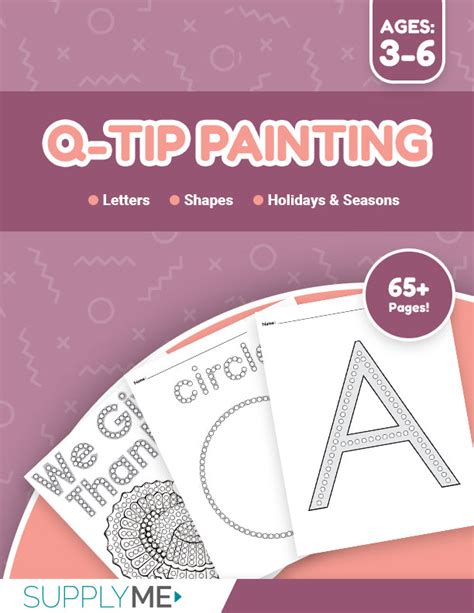 tip painting worksheets bundle  pages   tip painting printab