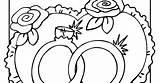 Wedding Coloring Pages Rings Printable sketch template
