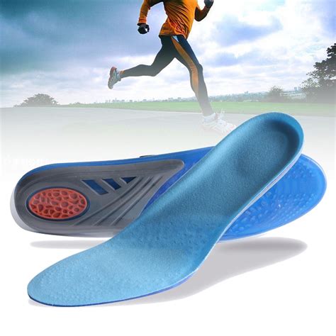 pair silicone gel insoles orthotic arch support shoe pad sport cushion insert  comfort