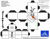 Olaf Paper Papercraft Toy Frozen Disney Cubees Crafts 3d Elsa Printable Craft Toys Pages Coloring Snowman Diy Templates Visit Supercoloring sketch template