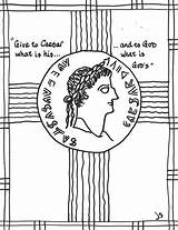 Caesar Denarius Bulletin Coloring Covers Stushie Worship sketch template