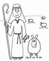 Sheep Coloring Shepherds Lamb Sketchite sketch template