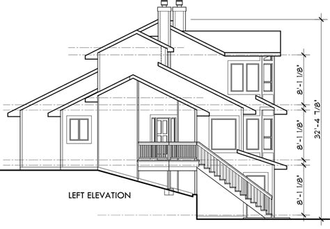 view home sloping lot multi level house plan  home  view