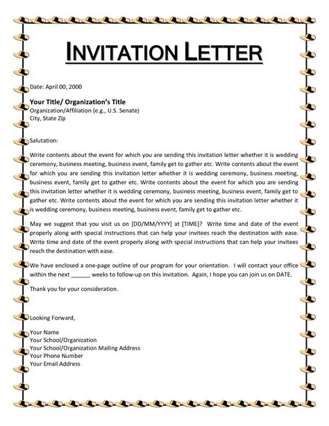 important    basics   letter  invitation  enter