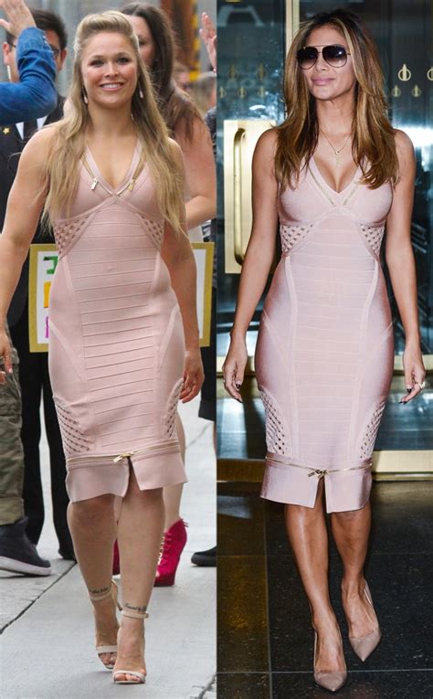 Ronda Rousey And Nicole Scherzinger Wear The Same Bandage Dress E Online