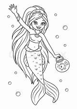 Mermaid sketch template