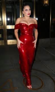 lady gaga  red dress    york city gotceleb