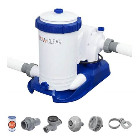 bestway flowclear  gph  ground swimming pool water filter pump