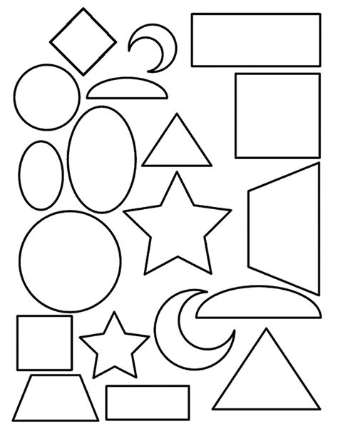 shapes coloring pages clip art library