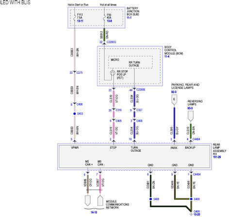 ford  tail light wiring diagram eco