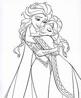 Elsa Coloring Princess Pages Disney Frozen Simple Getdrawings sketch template