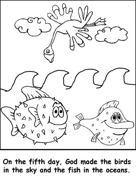 day  creation coloring pages