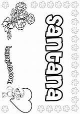 Santana Coloring Pages Name Hellokids Print Color Online sketch template