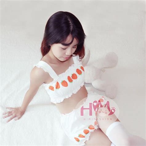 harajuku strawberry graphic cream white home underwear