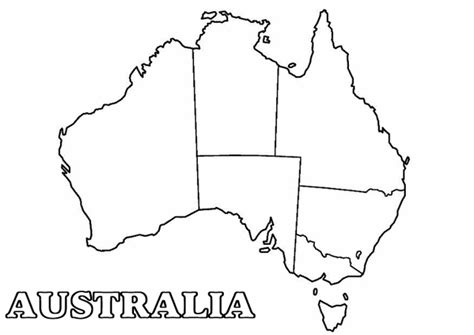 blank map  australia  print