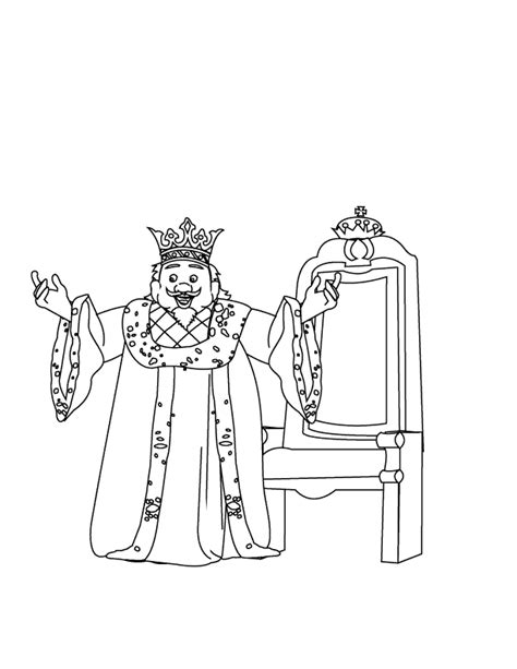 coloring pages happy king
