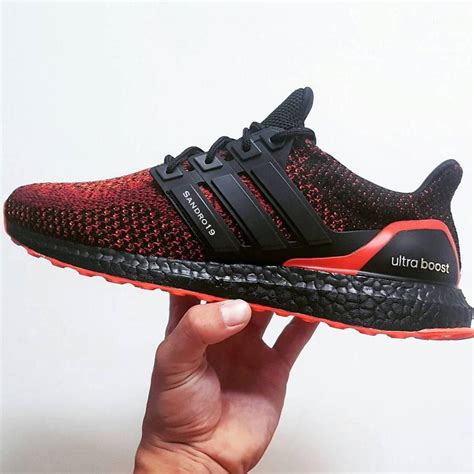 adidas ultra boost solar red black boost customs justfreshkicks