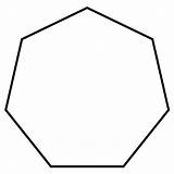 Heptagon Sides Angles Degrees Polygon sketch template