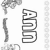Ann Coloring Aniya Pages Name Sheets Anna Names Hellokids sketch template
