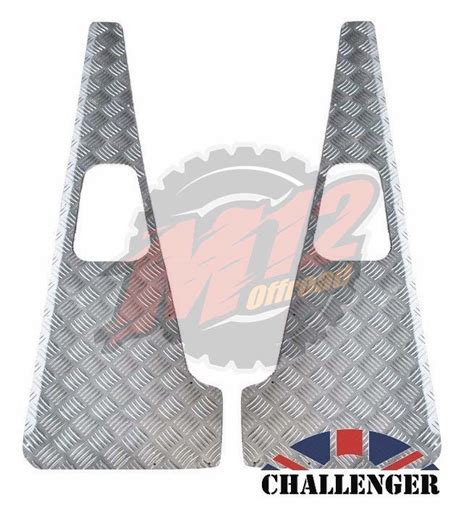 wing top protectors   aerial hole cutout mm chequer plate
