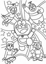 Doraemon Nobita Shizuka sketch template