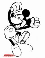 Mickey Classic Coloring Mouse Pages Cheering Disney Disneyclips Funstuff sketch template
