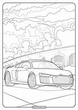 Audi Coloring R8 Pages Popular sketch template