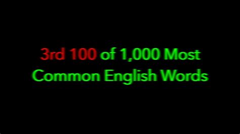 common english words youtube