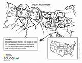 Rushmore Mount Coloring Pages Kids Print Famous States United Facts Landmark Dakota South Presidents Nationalgeographic Choose Board Crooks Mary Illustration sketch template