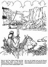 Coloring Native Trapping Dover Publications Metis Americans Indian Doverpublications Indianer Hunting öppna sketch template