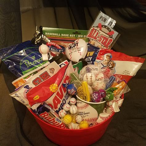 baseball themed gift basket gift baskets supplies