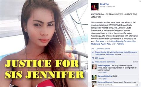 lgbt orgs condemn brutal murder of transgender filipina outrage magazine