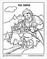 Coloring Paul Tall Tale Bunyan Pages Tentmaker Template sketch template
