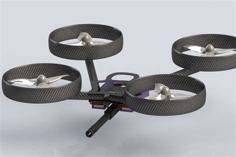 quadcopter uav drone project  cad model grabcad