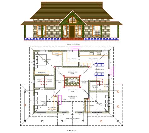 small house plans  central courtyard