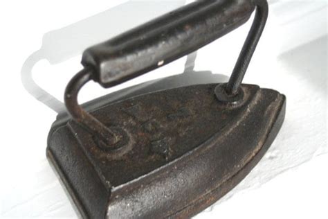 vintage flat iron sad iron rustic cast iron antique