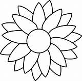 Flower Coloring Pages Sunflower Rhinestone Downloads Template Clipart Pinclipart Transparent sketch template
