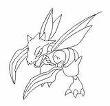 Scyther Lineart Deviantart Coloring Pages Template sketch template