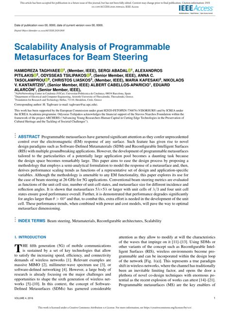 scalability analysis  programmable metasurfaces  beam steering