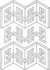 Coloring Pages Illusion Optical Getcolorings sketch template